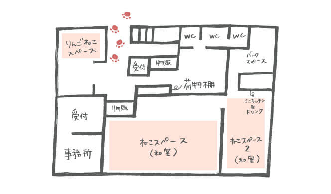 店内の間取図